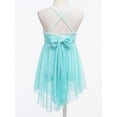 thumbnail image 4 of Haitryli Kids Girls Ballet Lyrical Dance Dress Mesh Bowknot Back Gymnastics Leotard Ballerina Dancewear Mint Green 10, 4 of 7