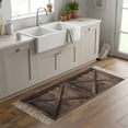 thumbnail image 6 of Kitchen Runner Rugs, Vintage Farmhouse Barn 2'x4' Throw Rug with Tassels, Country Wooden Plank Washable Soft Floor Carpet Runner for Hallway Bedroom Bathroom Laundry Room, 6 of 9