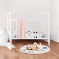 thumbnail image 2 of Sweet Jojo Designs Navy Blue and Pink Watercolor Floral Girl Baby Playmat Tummy Time Infant Play Mat - Blush, Green and White Shabby Chic Rose Flower, 2 of 4