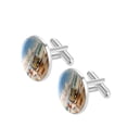 thumbnail image 2 of Surf Men's Cufflinks for Formal Attire, Made of Stainless Steel, for Business Meetings, 2 of 6