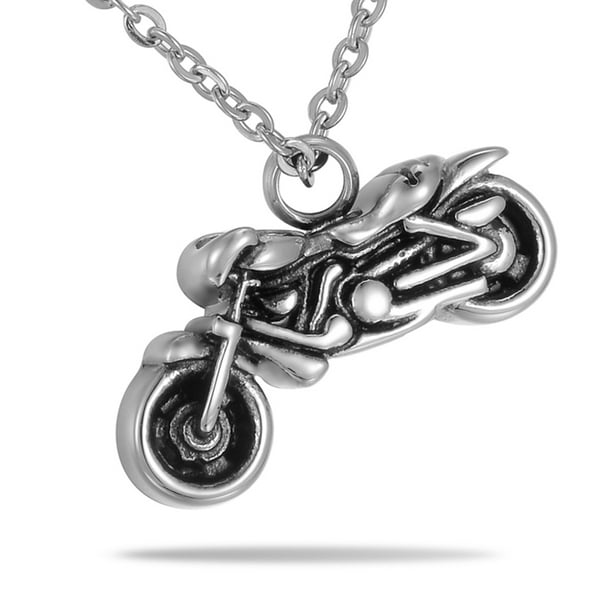 Aromita Jewelry - Black Motorcycle Biker Cremation Jewelry for Men