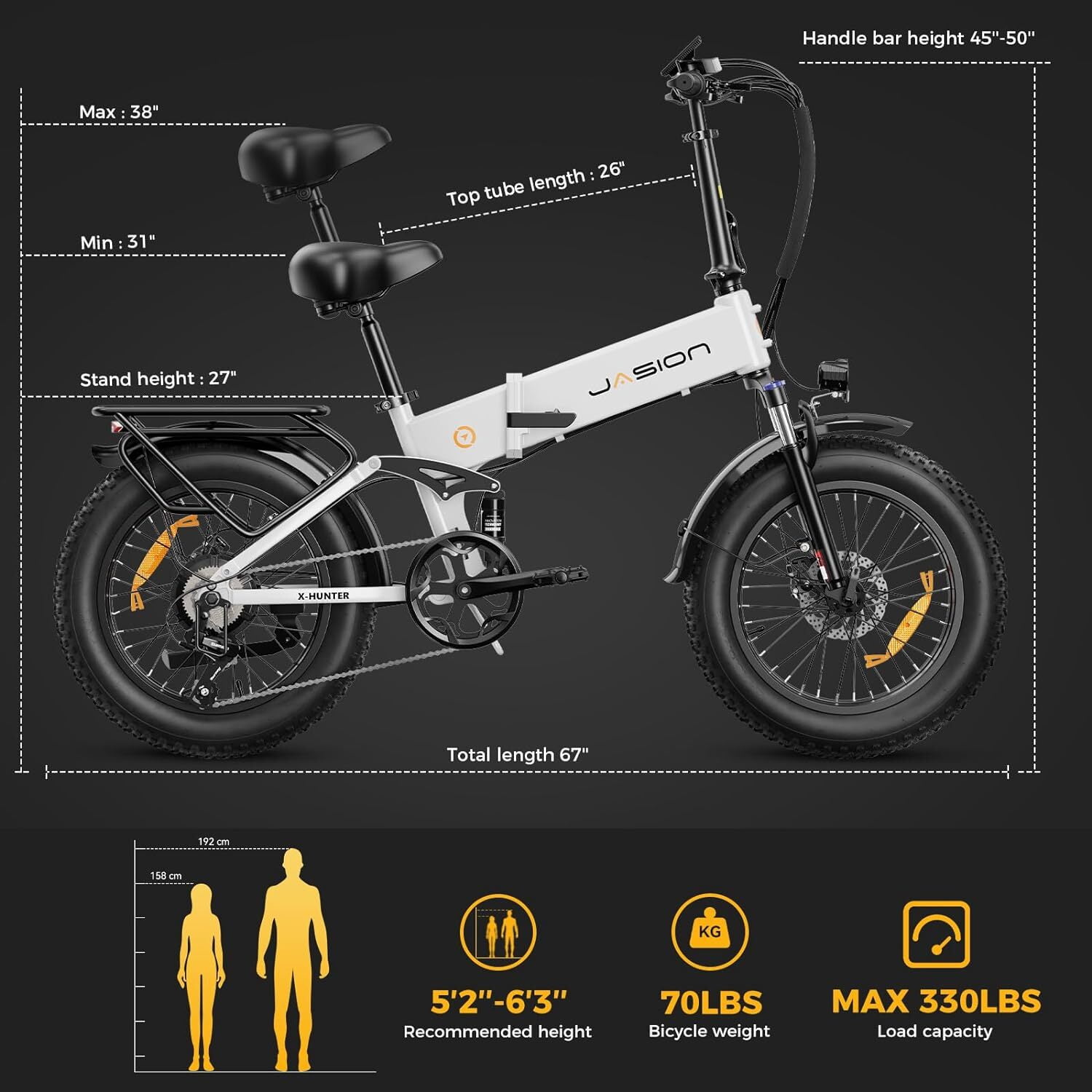 Jasion X-Hunter 750W Electric Bike, 20