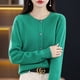 thumbnail image 5 of Suéter tipo cárdigan de cuello redondo de lana para mujer, nueva moda de primavera y otoño, 24 prendas de vestir con agujas de osmanto para mujer, top coreano de punto Grace, 5 of 5
