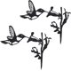 thumbnail image 1 of 2 siluetas de cuervo de metal para decoración de jardín, forma de pájaro, adorno para insertar en la rama, para decoración de árboles, estatuas de animales para arte de patio, 16,5 x 12,4 cm, 1 of 5