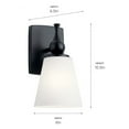thumbnail image 4 of 1 Light Wall Sconce in Soft Contemporary Style-10.5 inches Tall and 6 inches Wide-Black Finish Bailey Street Home 147-Bel-4436045, 4 of 7