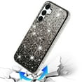 thumbnail image 2 of For Samsung s25 Plus/s24 Plus Party Diamond Bumper Bling Hybrid Case Cover - Black, 2 of 3