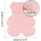 thumbnail image 3 of Alfombra con forma de oso, bonita alfombra para dormitorio, suave y esponjosa alfombra de piel sintética de conejo rosa, peluda y difusa, para habitación de niños, adolescentes, sofá, sala de estar, 3 of 5