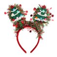 thumbnail image 2 of Dserfhy Christmas Headband for Women Girls Holiday Tree/Reindeer/Snowman/Bell Hair Aceessory with Tinsel for Xmas Party Favor, 2 of 8