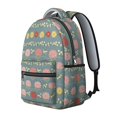 thumbnail image 2 of Pioneer Flower Floral Print Pattern Backpack for School, Cute School Bag with Adjustable Shoulder Straps and Padded Back, 15.3"x11"x7.1", 2 of 5