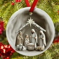 thumbnail image 4 of Adornos colgantes redondos de acrílico para Navidad, de 8 cm, para el belén, de acrílico transparente de colores, para puertas y ventanas del árbol de Navidad., 4 of 5