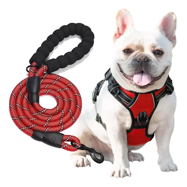 Pechera Arnes Para Perro Reflejante Ajustable Con Correa
