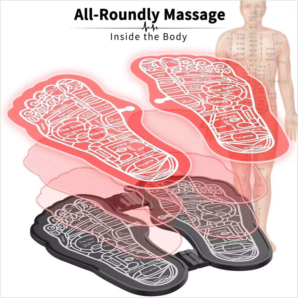 Electric Foot Massager Pad Blood Circulation Muscle Stimulator Mat Pain Relief