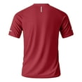 thumbnail image 5 of OGLCCG Quick Dry Ice Silk Athletic T-Shirts for Men Crewneck Short Sleeve Moisture Wicking Tee for Running Breathable Cool Workout Shirts,XXL,Red, 5 of 6