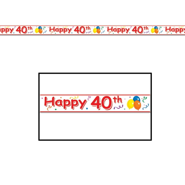 Bande de Fête de Joyeux 40e Anniversaire (Pack de 12)