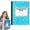 Blue, variant on Composition Notebook Wide Ruled Marble Composition Notebooks Bulk Wide Ruled Notebooks for Office Home, 7.5" X 10", 200 Pages 100 Sheets(Black)