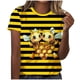 thumbnail image 1 of Tops de Cuello Redondo para las Mujeres Casual de Moda Impresa Camiseta de Manga Corta Top, 1 of 5