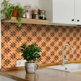 thumbnail image 2 of Mi Alma Vinyl Backsplash Decor - Orange Spanish Peel & Stick Tiles 6x6, 2 of 10