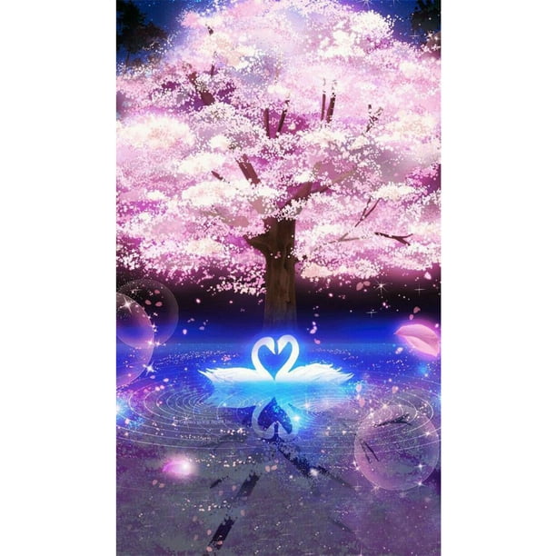 Pintura de diamante (DB6559) Dream Cherry Tree Square Resin Rhinestone Decor 50x70cm FLhrweasw Nuevo
