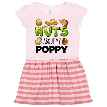 

Inktastic Nuts About My Poppy Peanut Almond Pistachio Gift Toddler Girl Dress