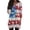 Sky Blue, variant on Women's Fashion Casual Retro Independence Day Print V-Neck Mid-Length Tunic Tops with Pockets, 3/4 Sleeve Blouses, Comfortable Patriotic Shirt,Wine 2XL