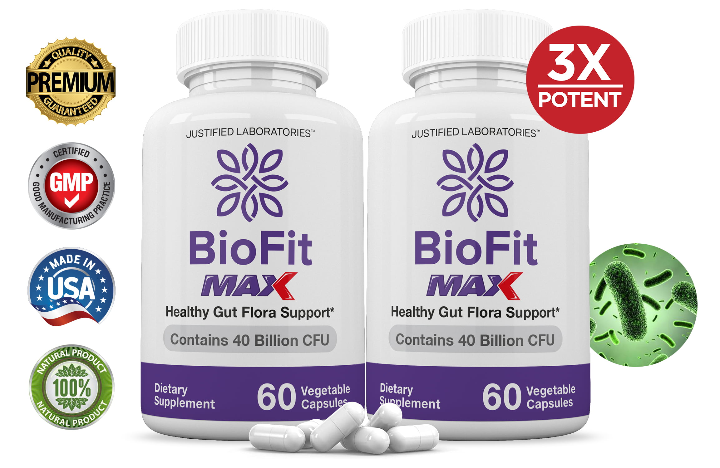 (2 Pack) Biofit Fit Max 40 Billion CFU Weight Loss Probiotic Bio Fit ...