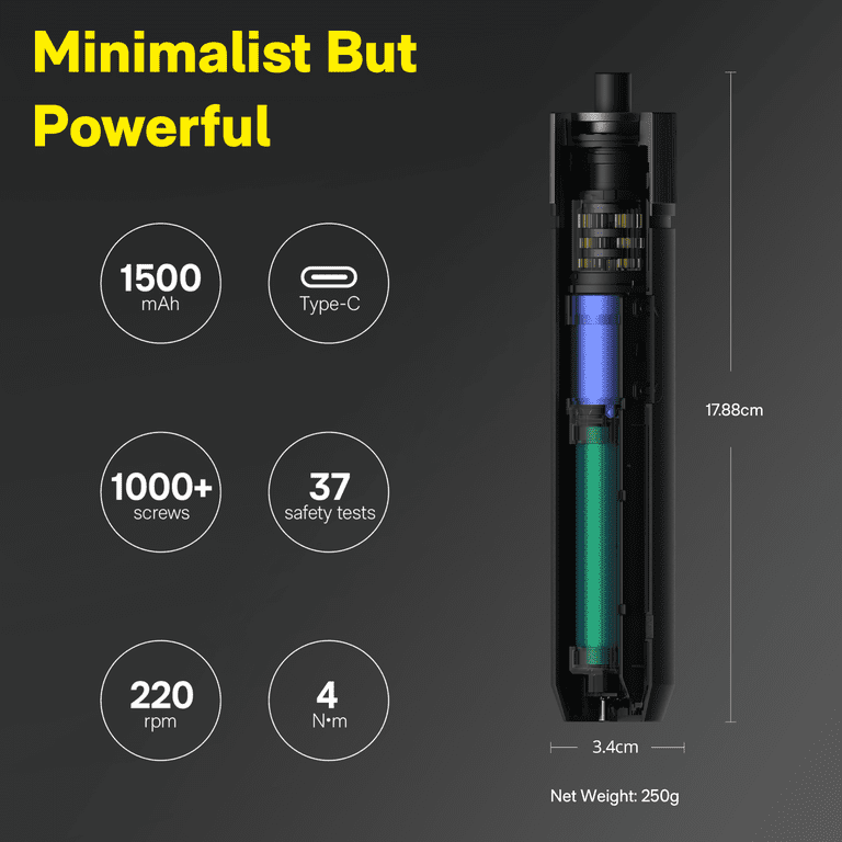 HOTO W1 Cordless Rechargeable Electric Screwdriver Kit photo 3