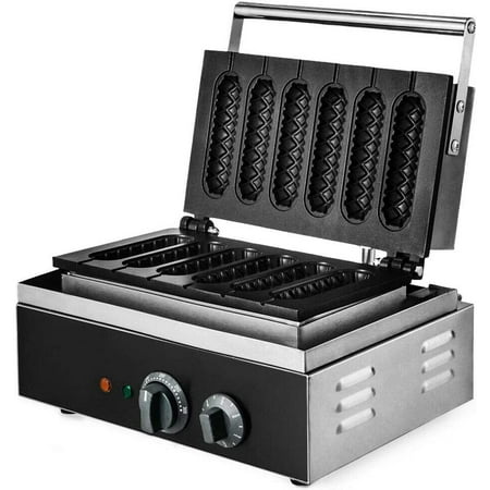 

MONIPA 110V 1500W 6Pcs Black Metal Commercial Nonstick Electric Crispy Sausage Hot Dog Machine
