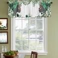 thumbnail image 4 of Sage Green Black Women Valances for Windows, Decorative Rod Pocket Window Valance Curtains, Spring Eucalyptus Leaves Short Curtain Drapes for Kitchen/Bathroom/Living Room, 2 Panels, 60" W x 18" L, 4 of 8