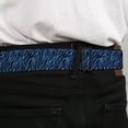 thumbnail image 4 of Buckle-Down Belt, Seatbelt Buckle Belt, Zebra Turquoise, 30 to 44 Inches, 4 of 9
