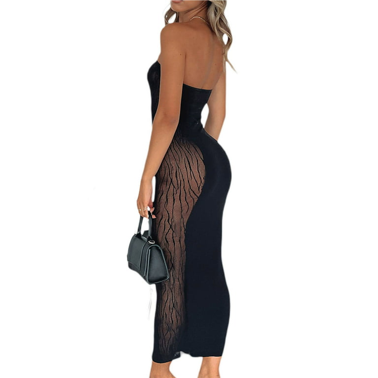 HDE Women's Travel Dress Sleeveless Summer Dress with Built-in Bra Black - L