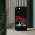 thumbnail image 4 of DistinctInk Tough Case for Apple iPhone 14 (6.1" Screen), Compatible with MagSafe Charging - Zombies Eat Brains You're Safe, 4 of 6