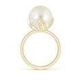 thumbnail image 2 of ANGARA Trillium Freshwater Cultured Pearl Solitaire Ring in 14K Yellow Gold for Women | June Birthstone, Birthday, Anniversary, Jewelry Gift for Women | Pearl Ring, 2 of 9