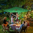 thumbnail image 5 of Sun-Ray 9 FT 32 LED Patio Solar Umbrella w/ Push Button Tilt and Crank Outdoor Umbrella Emerald Green, 5 of 7