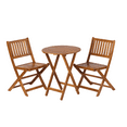 thumbnail image 4 of LUCKHAO  3-Piece Patio  Acacia Wood Bistro Set, Wooden Folding Patio Furniture for Garden Backyard Balcony Porch ,with 1 Coffee Table and 2 Foldable Chairs, 4 of 11