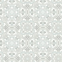 Chesapeake Concord Aqua Medallion Wallpaper