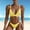 Yellow, variant on HUAXUN Women's Bikini Swimsuits V Neck Cross Twist Front Bikini Sets Adjustable Spaghetti Straps Bathing Suit 2 Piece Swimsuit Tummy Control Bathing Suit