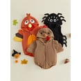 thumbnail image 3 of RUINIXCW Newborn Baby Girl Boy Thanksgiving Turkey Costume Kids Halloween Spider Costume Infant Baby Boy Girl Fall Winter Clothes Warm Fleece Romper Sleeveless Hooded Zip Up Bodysuit Jumpsuit, 3 of 10