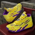 thumbnail image 6 of BINQER Men's Lightweight Lace Up High Top Fashion Basketball Shoes Soft Non-Slip Running Shoes, 6 of 7