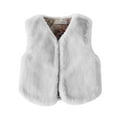 thumbnail image 4 of HNMKIU Kids Reversible Vest qith Trim Winter Warm Padded Sleeveless Jacket for Toddler Outerwear 03_Light Gray,8-9 Years, 4 of 5