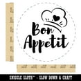 thumbnail image 2 of Bon Appetit Love Cooking Baking Self-Inking Rubber Stamp Ink Stamper - Blue Ink - Large 1-1/2 Inch, 2 of 7