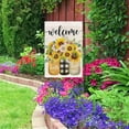 thumbnail image 3 of Spring Summer Seasons Garden Flag Floral 12.5x18 Inch Double Sided For Outside,Welcome Flower Sunflower Burlap Flag Farmhouse Rustic Holiday Yard Decoration Gift, 3 of 6
