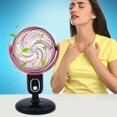 thumbnail image 5 of Digital Night Light Desktop Fan With Three Of High Wind Power And Adjustable Angle For Charging Small Fan, 5 of 5