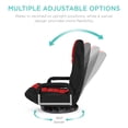 thumbnail image 2 of Best Choice Products Swivel Gaming Chair 360 Degree Multipurpose Floor Chair Rocker for TV, Reading, Playing Video Games w/Lumbar Support, Armrest Handles, Adjustable Foldable Backrest - Black/Red, 2 of 2