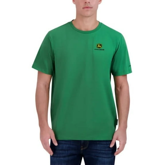 John Deere Men's Short Sleeve Crew Neck Cotton Logo T-Shirt