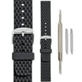 thumbnail image 4 of Morellato Bormida Silicone Watch Strap - Black - 20mm - Satin-finish Stainless Steel Buckle - RUBBER Collection, 4 of 6