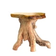 thumbnail image 4 of Taburete mesa auxiliar de tocón de madera de cedro WELLAND, 48 cm de alto, 4 of 8