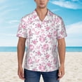 thumbnail image 4 of Balery Rose Flowers Print Men's Hawaiian Shirts Short Sleeve Beach Shirt Relaxed Fit Vacation Button Down Shirts-3X-Large, 4 of 9