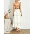 thumbnail image 5 of Women Sleeveless Beach Dress Ruffled Hem Summer Backless Party A-Line Dress, 5 of 7