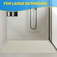 thumbnail image 6 of OTHWAY Large Shower Mat, 47x32 TPE Anti Slip Shower Mat, Heavy Bath Mats for Shower with Drain Holes Suction Cups, Shower Stall Mat for Bathroom, No Odor Shower Grip Mat for Elderly (White), 6 of 8