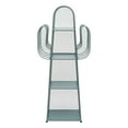 thumbnail image 5 of Freestanding Book Shelf 4-Tier Bookshelf Cactus Bookcase Storage Organizer Green, 5 of 11
